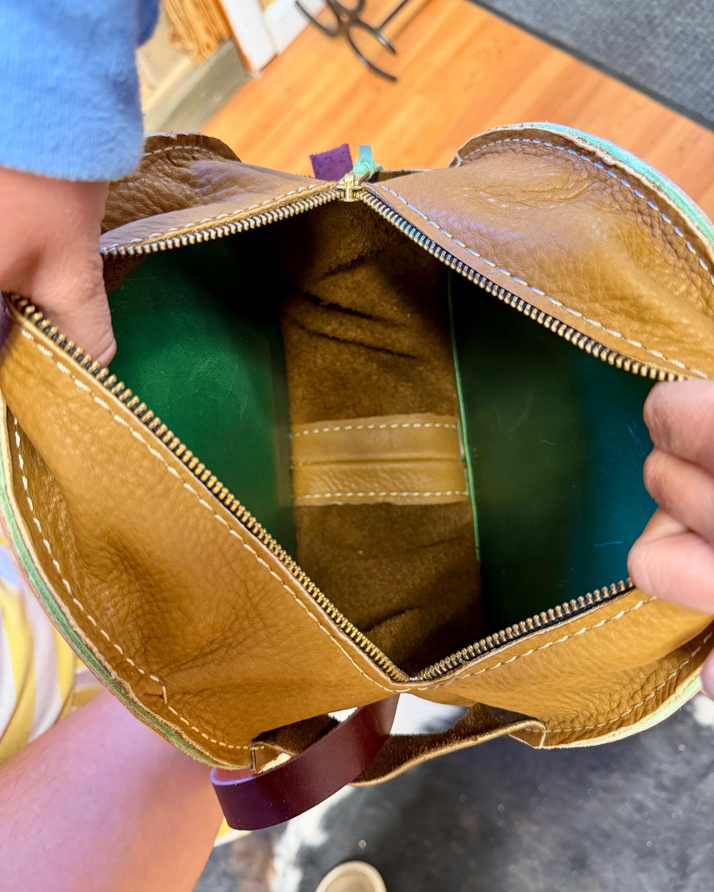 Cactus and Green Fringe Round Purse