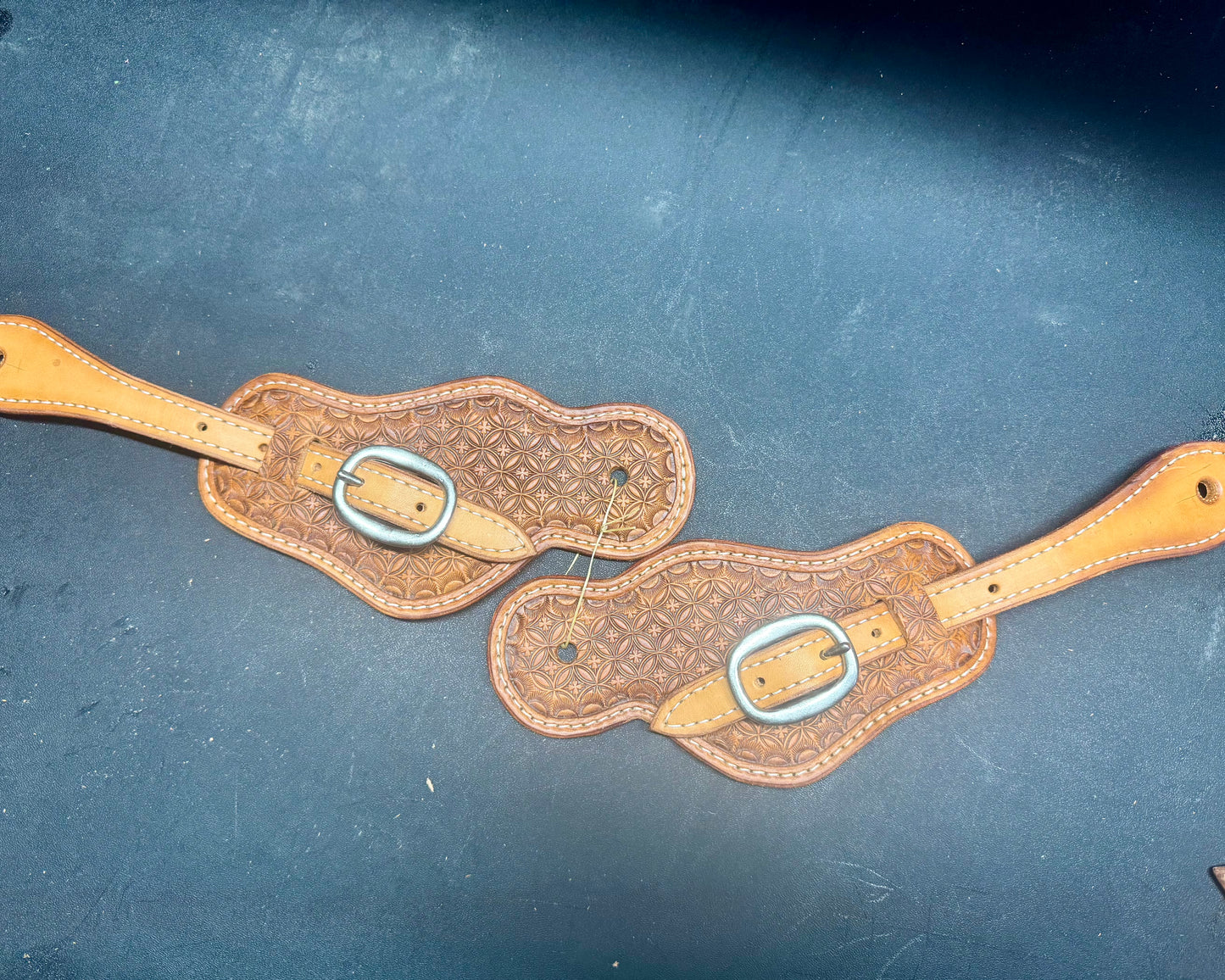 Geometric Stamped Spur Straps
