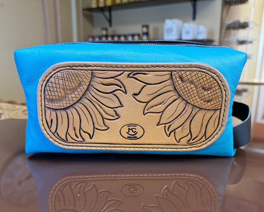 Sky Blue and Sunflowers Dopp Kit