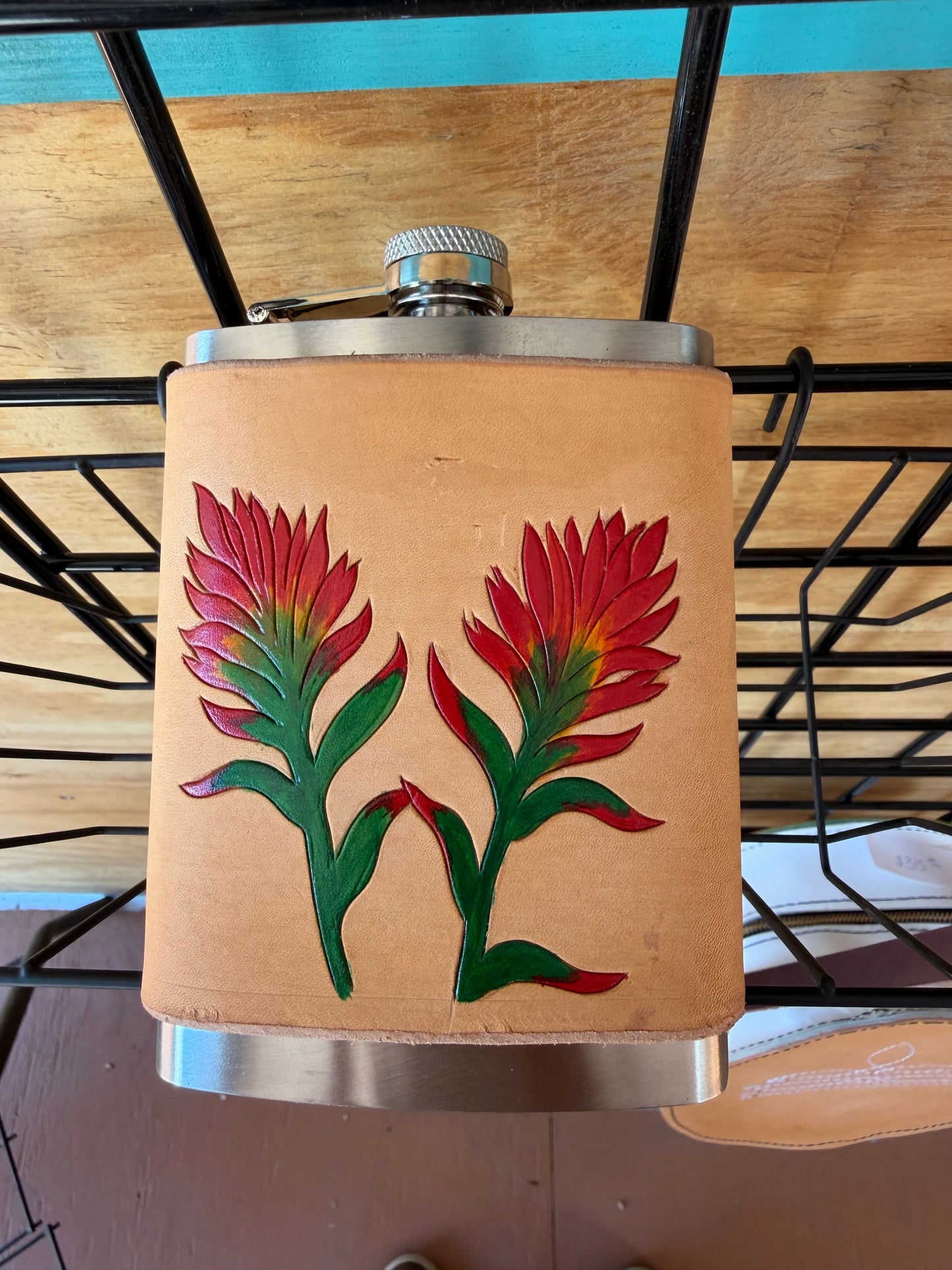 8oz Indian Paintbrush Flask