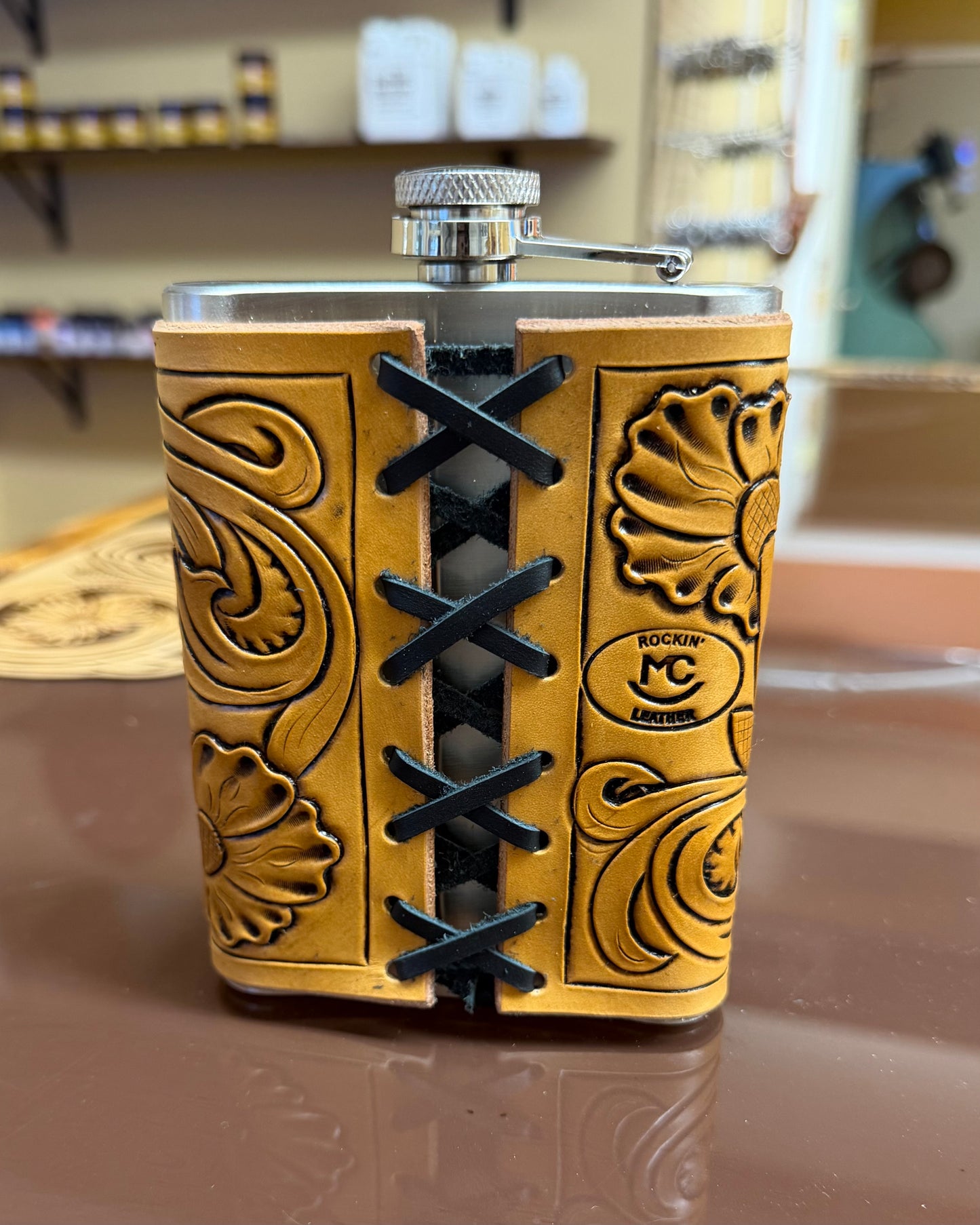 8oz Floral Flask