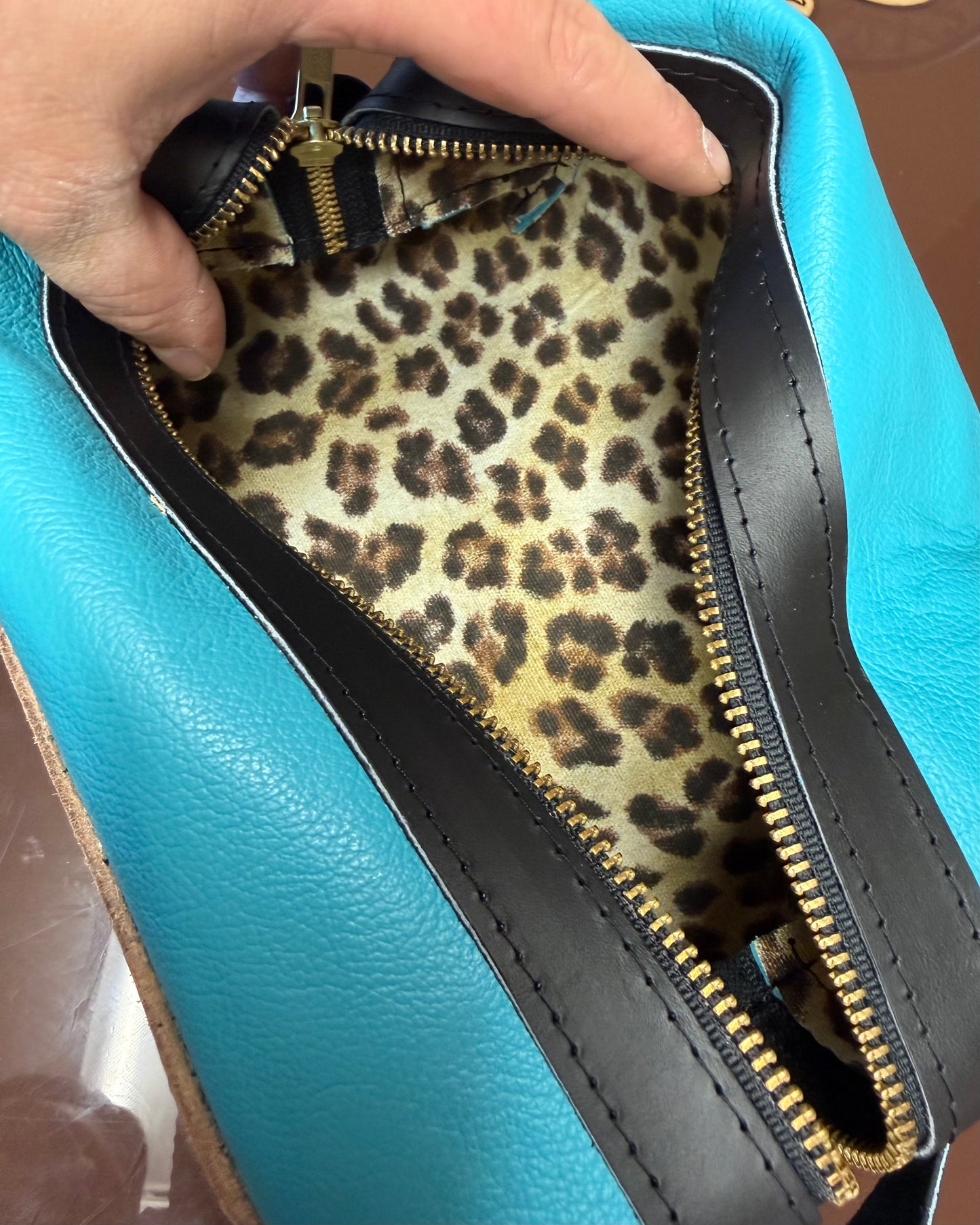 Sky Blue and Sunflowers Dopp Kit