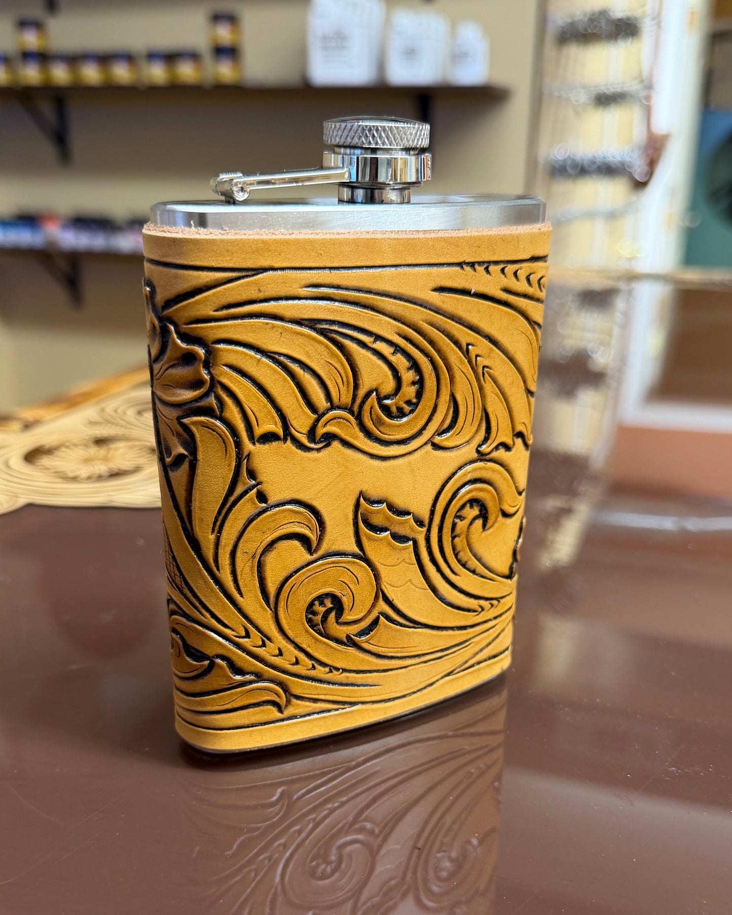 8oz Floral Flask