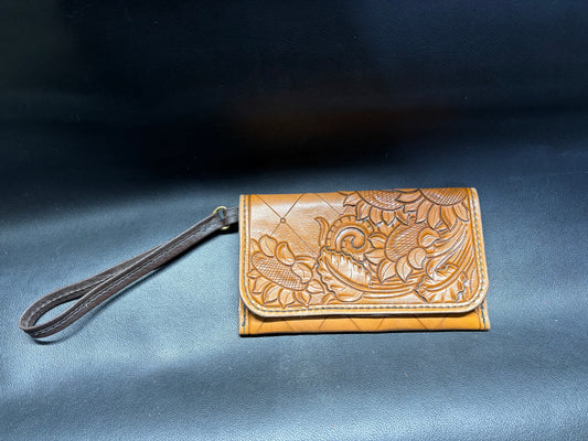 Tooled Sunflower Clutch