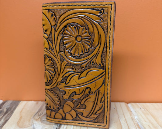Floral and Acorn Roper Wallet