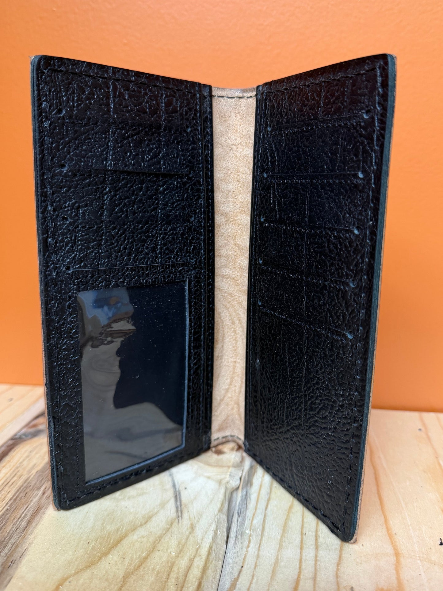 Floral and Basketweave Roper Wallet