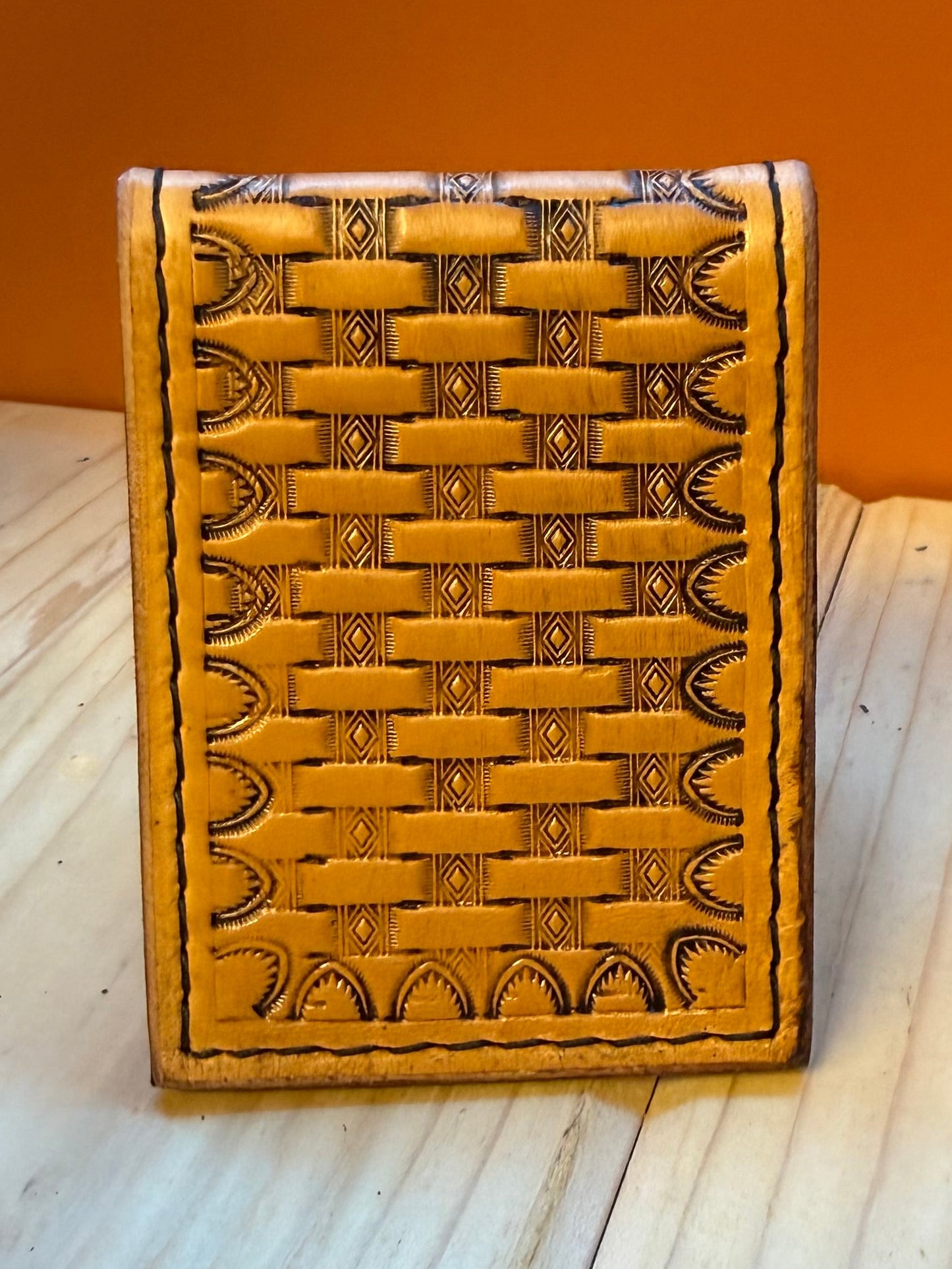 Basketweave Money Clip Wallet