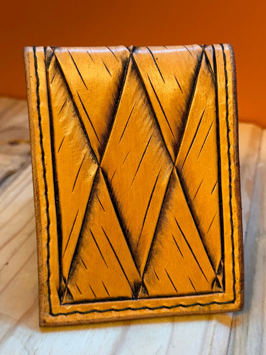Diamond Pattern Money Clip Wallet